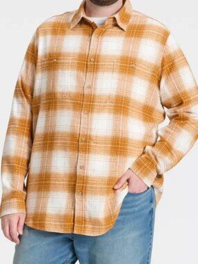 Goodfellow Plaid Flannel Button Up Shirt XL NWT